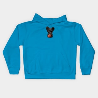 Black Panther Cub Playing With Basketball Kids Hoodie
